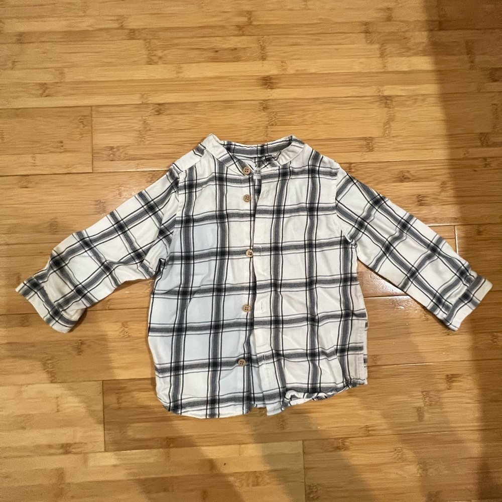 Zara boy plaid shirt size 12-18 months